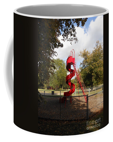 Curly Slide Coffee Mug featuring the photograph Curly Q in Autumn Sun by Fred Wilson