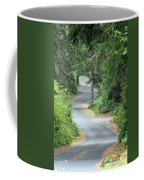 Trees Coffee Mug featuring the photograph Curves into Leadbetter Point State Park II by E Faithe Lester