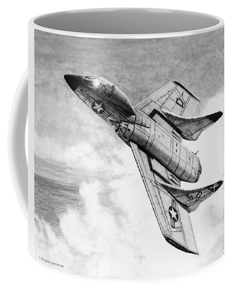 Navy Coffee Mug featuring the drawing Cutlass by Douglas Castleman