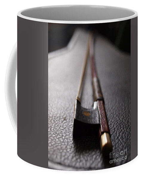 Bow Coffee Mug featuring the photograph Dad's Violin - 9 by Vivian Martin