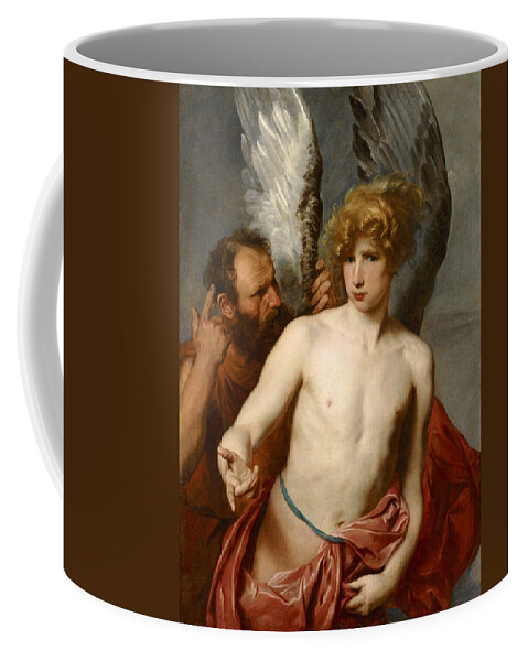 Anthony Van Dyck Coffee Mug featuring the painting Daedalus and Icarus by Anthony van Dyck