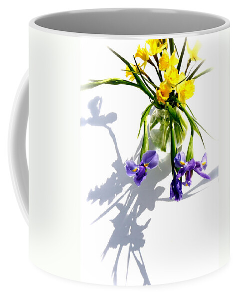 Best Photography Coffee Mug featuring the photograph Daffodils and Iris by Tracy Male