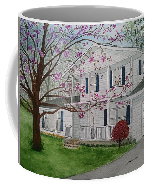 House Coffee Mug featuring the painting Dahinda Home by B Kathleen Fannin