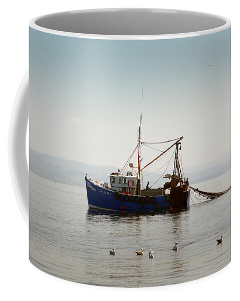 Boat Coffee Mug featuring the photograph Daily Catch by Lynn Bolt
