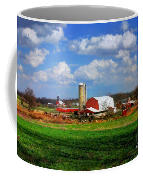 Old Barns Coffee Mug featuring the photograph Dairy Land by Reid Callaway