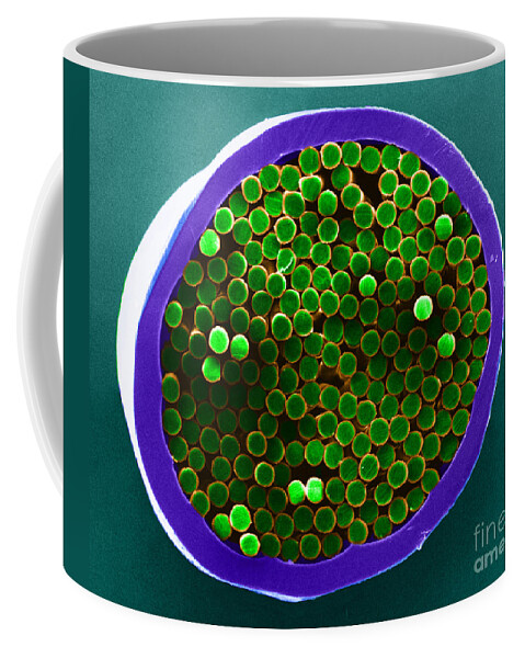 Science Coffee Mug featuring the photograph Dalkon Shield Iud Tailstring Sem by David M. Phillips