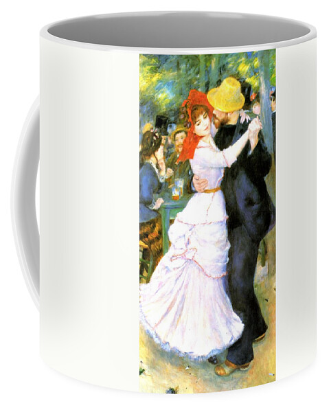 Pierre-auguste Renoir Coffee Mug featuring the painting Dance At Bougival by Pierre Auguste Renoir