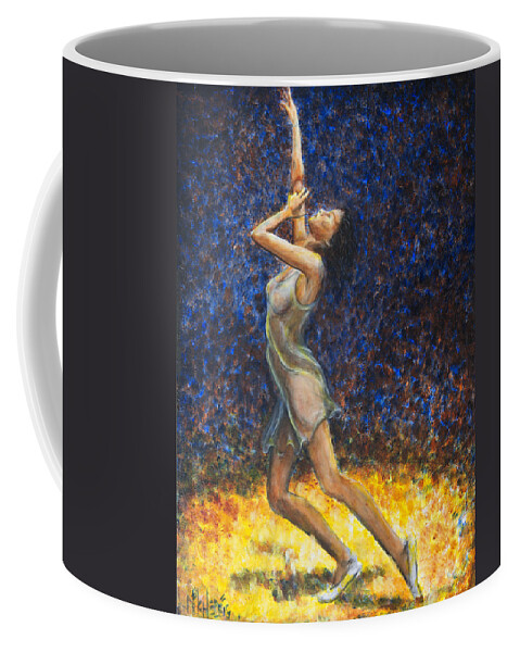 Dancer Coffee Mug featuring the painting Dancer X by Nik Helbig