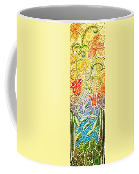 Digital Coffee Mug featuring the digital art Dancing Flowers by Linda Bailey