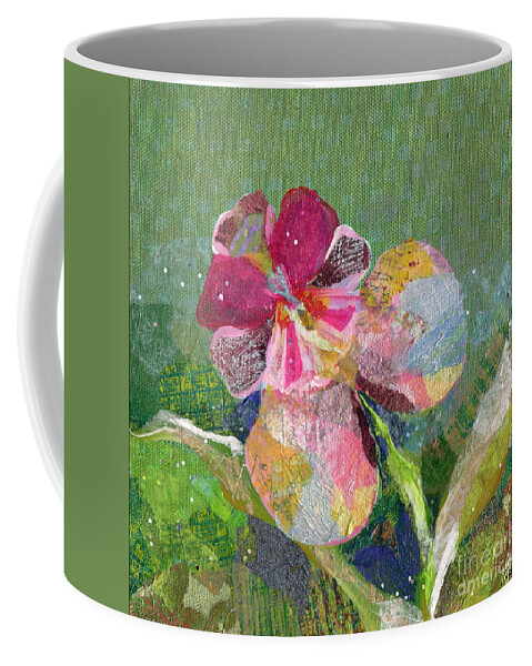Flower Coffee Mug featuring the painting Dancing Orchid III by Shadia Derbyshire