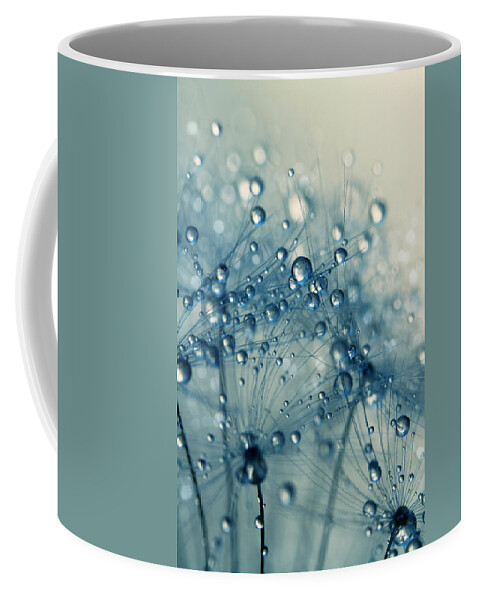 Dandelion Coffee Mug featuring the photograph Dandy Blue Shower by Sharon Johnstone