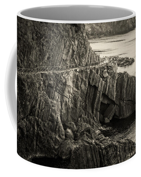 Cinque Terre Coffee Mug featuring the photograph Dangerous Passage of Cinque Terre by Prints of Italy