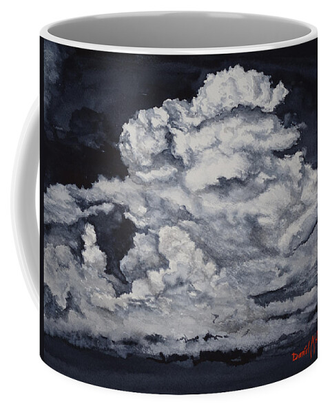 Landscape Coffee Mug featuring the painting Dark Clouds by Daniel Adams by Daniel Adams