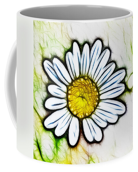 Daisy Coffee Mug featuring the digital art Darlin' Daisy by Beth Venner