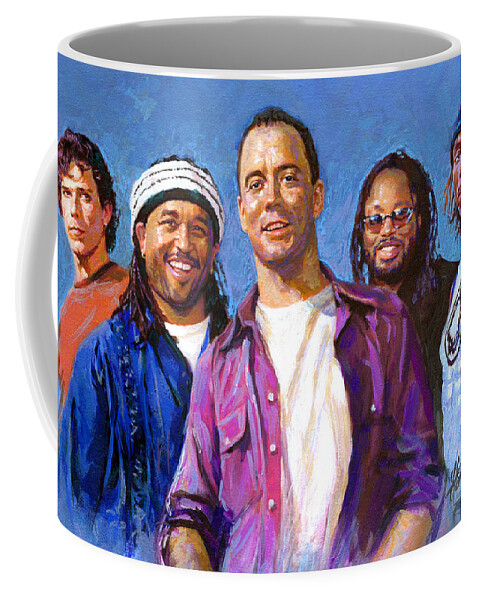 Dave Matthews Band Coffee Mug featuring the drawing Dave Matthews Band by Viola El
