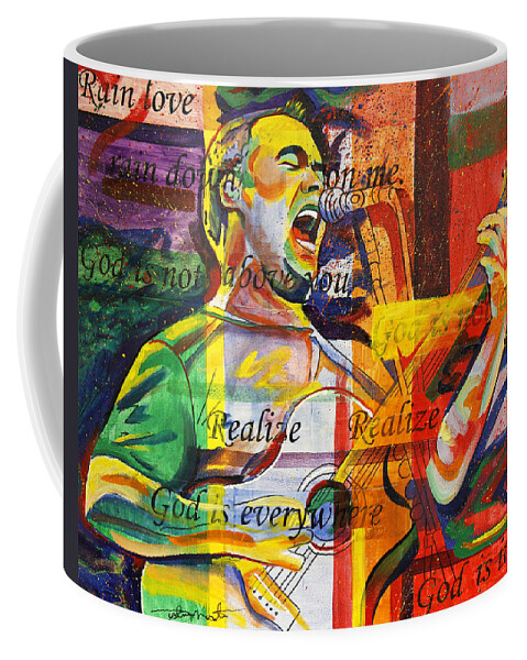 Dave Matthews Coffee Mug featuring the painting Dave Matthews-Bartender by Joshua Morton