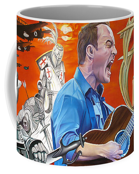 Dave Matthews Band Coffee Mug featuring the painting Dave Matthews The Last Stop by Joshua Morton