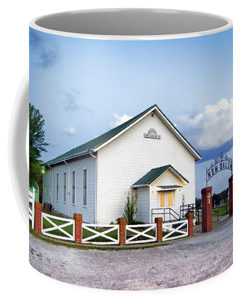 Church Coffee Mug featuring the photograph Dawn at New Salem by Cricket Hackmann