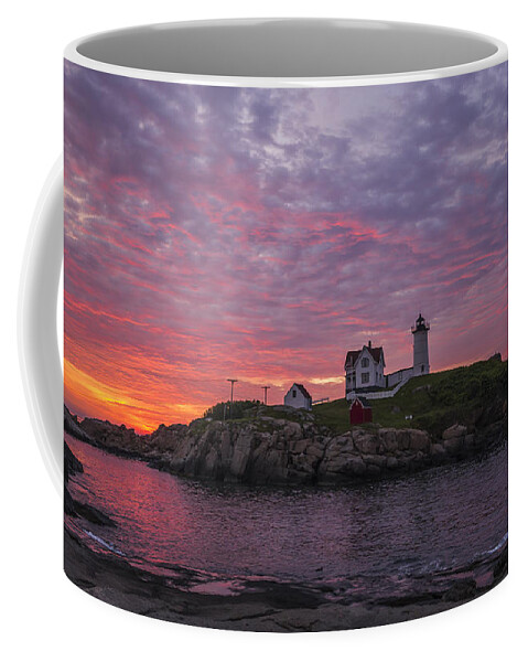 Atlantic Coffee Mug featuring the photograph Dawn at the Nubble by Steven Ralser