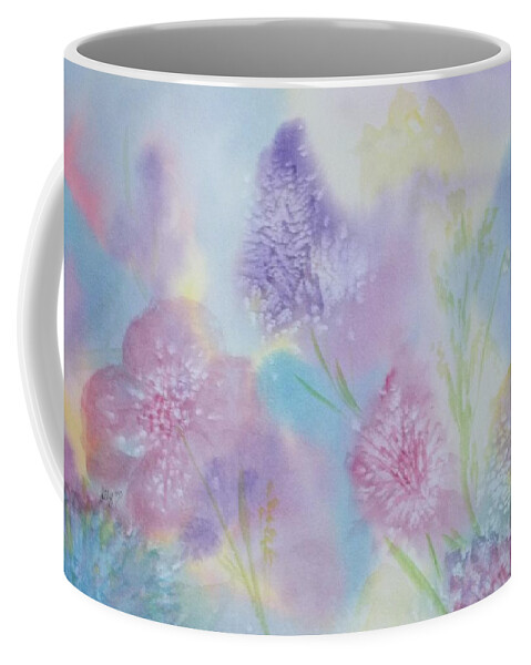Wildflowers Coffee Mug featuring the painting Dawn of the Wildflowers by Ellen Levinson