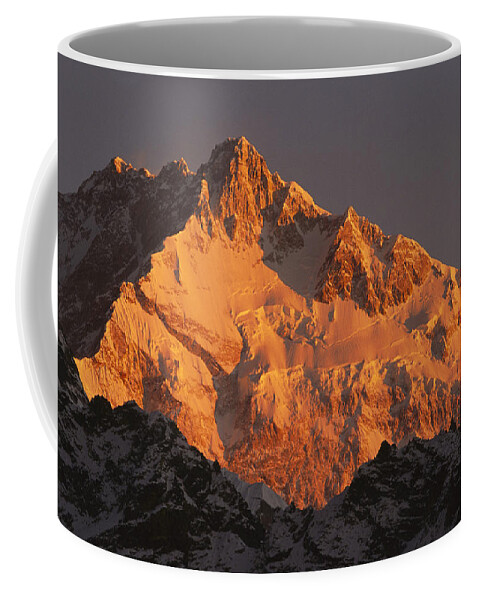 Feb0514 Coffee Mug featuring the photograph Dawn On Kangchenjunga Talung by Colin Monteath