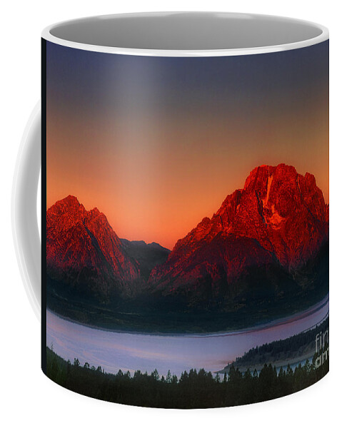 Dave Welling Coffee Mug featuring the photograph Dawn Over The Tetons Grand Tetons National Park Wyoming by Dave Welling