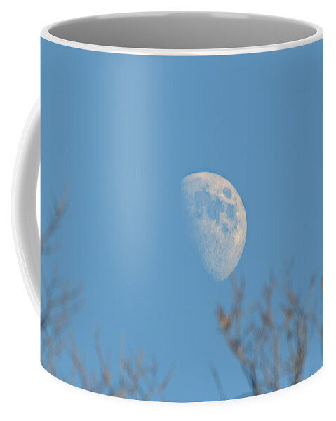 Moon Coffee Mug featuring the photograph Day Moon by Ally White