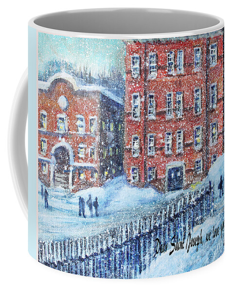 Waltham Coffee Mug featuring the painting Dear Saint Joseph by Rita Brown