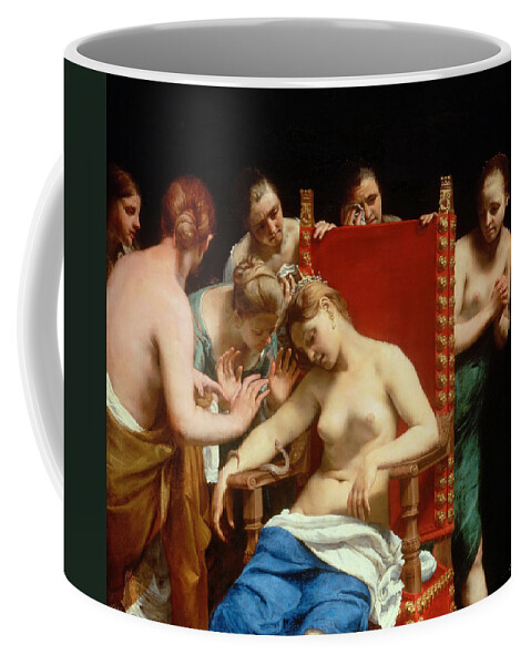 Guido Cagnacci Coffee Mug featuring the painting Death of Cleopatra by Guido Cagnacci