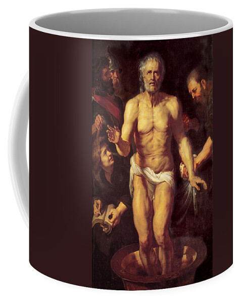 Death Of Seneca Coffee Mug featuring the painting Death of Seneca by Peter Paul Rubens