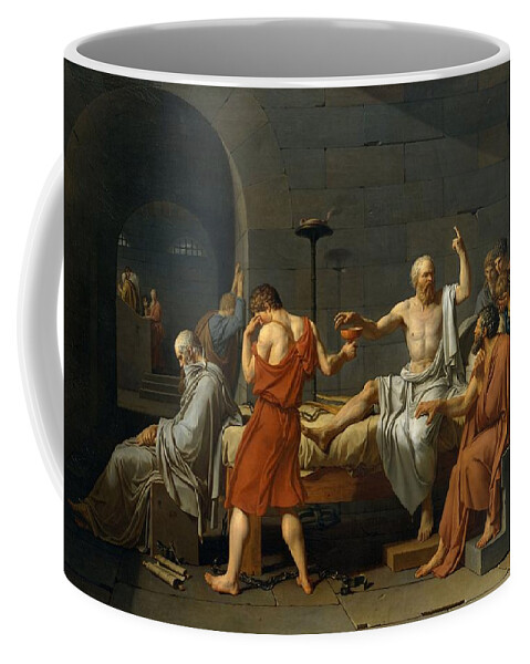 Death Coffee Mug featuring the painting Death of Socrates by Jacques Louis David