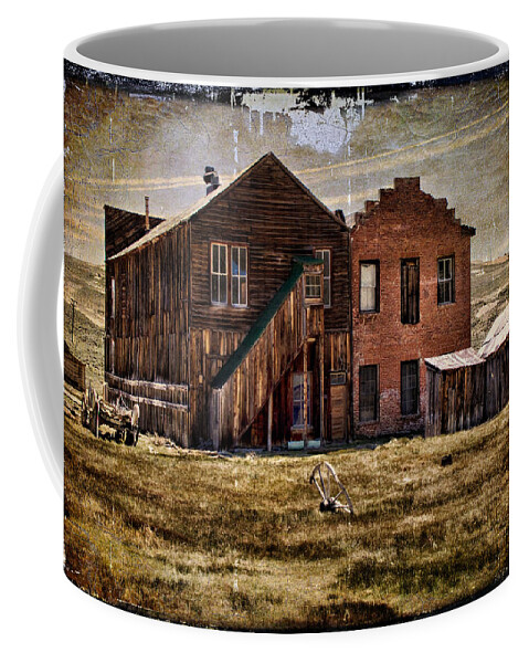 Bodie Coffee Mug featuring the photograph Dechambeau Hotel and I.O.O.F. Building - textured by Lana Trussell