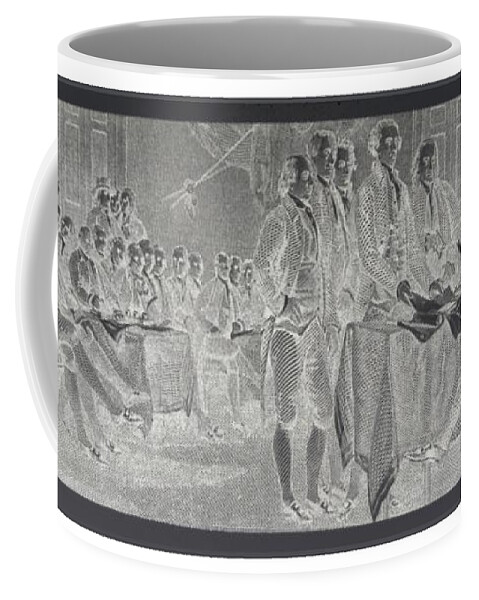 Declaration Of Independence Coffee Mug featuring the photograph DECLARATION OF INDEPENDENCE in NEGATIVE by Rob Hans