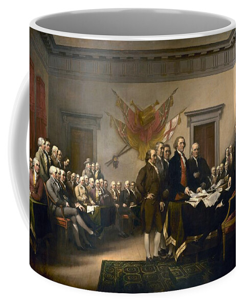 John Trumbull Coffee Mug featuring the digital art Declaration of Independence by John Trumbull