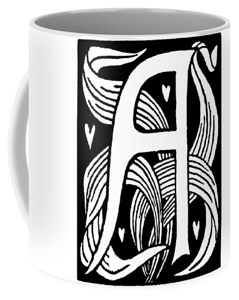 1893 Coffee Mug featuring the painting Decorative Initial, 1893 by Granger