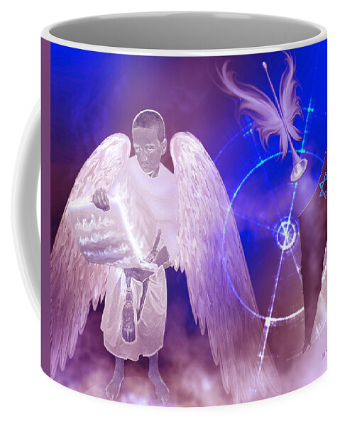 Decrees Of Heaven Coffee Mug featuring the digital art Decrees of Heaven by Jennifer Page