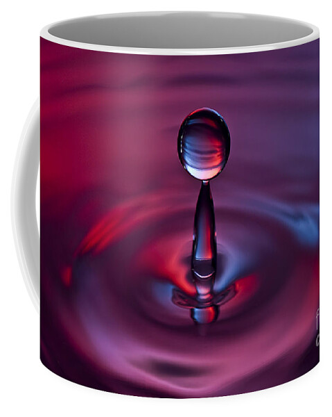Water Drops Coffee Mug featuring the photograph Deep Purple by Anthony Sacco