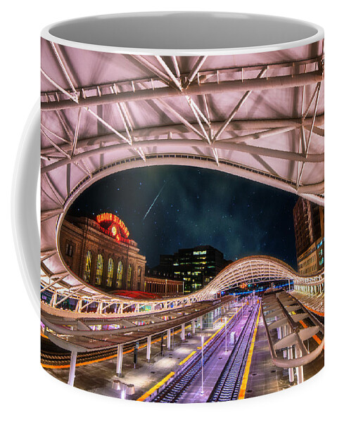 Denver Coffee Mug featuring the photograph Denver Air Traveler by Darren White