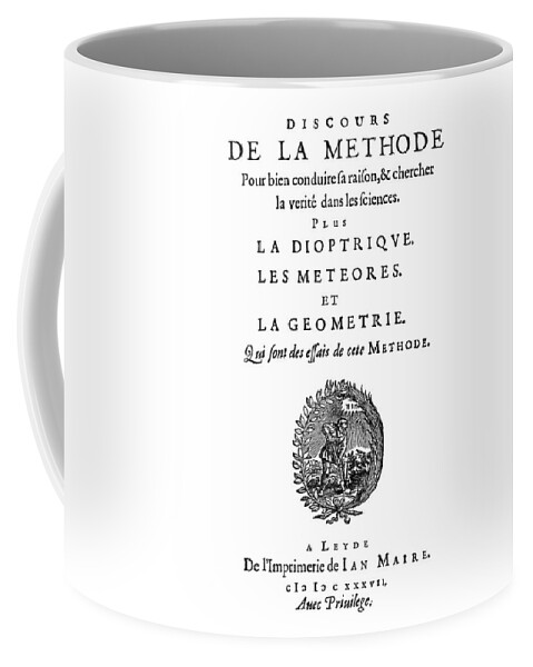 1637 Coffee Mug featuring the painting Descartes Manuscript by Granger