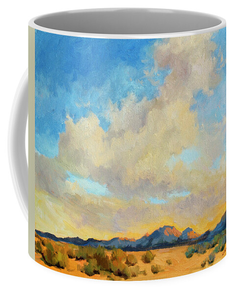 Desert Clouds Coffee Mug featuring the painting Desert Clouds by Diane McClary