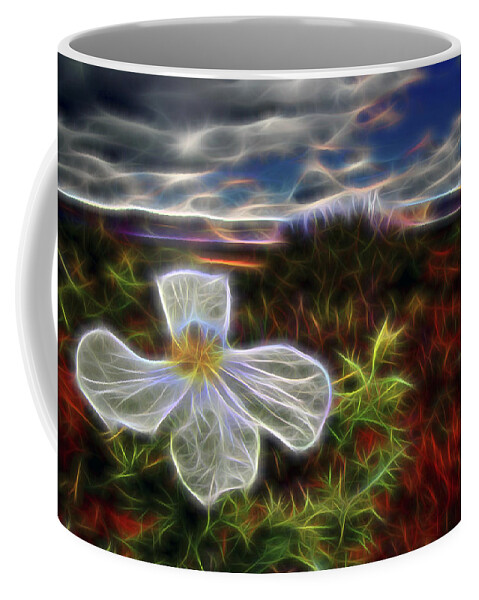Desert Coffee Mug featuring the digital art Desert Primrose 1 by William Horden
