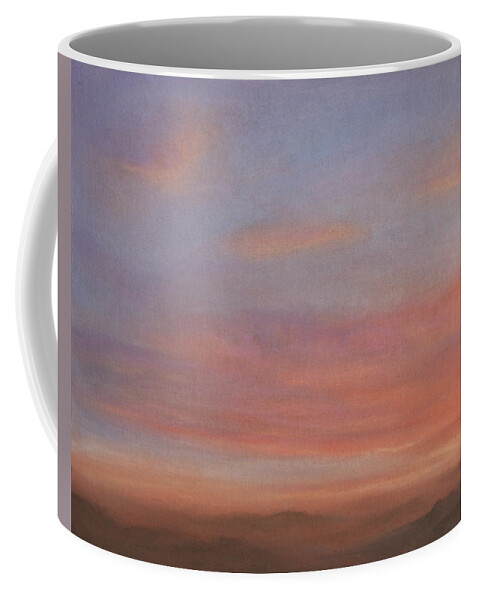 Desert Coffee Mug featuring the pastel Desert Sky A by Michael Heikkinen