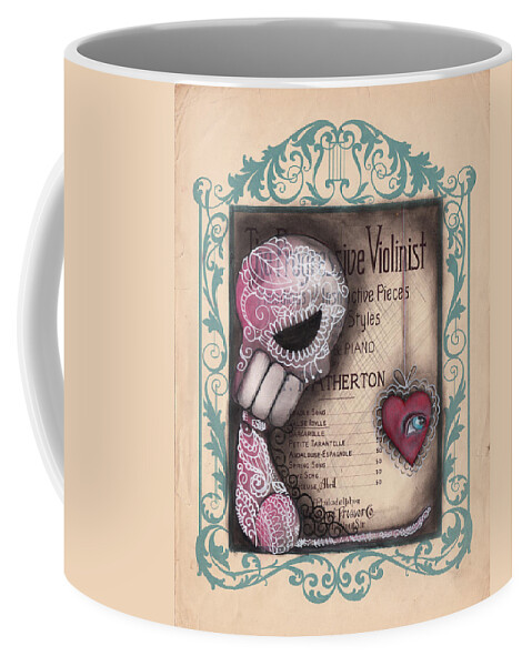 Day Of The Dead Coffee Mug featuring the painting Deserted by Abril Andrade
