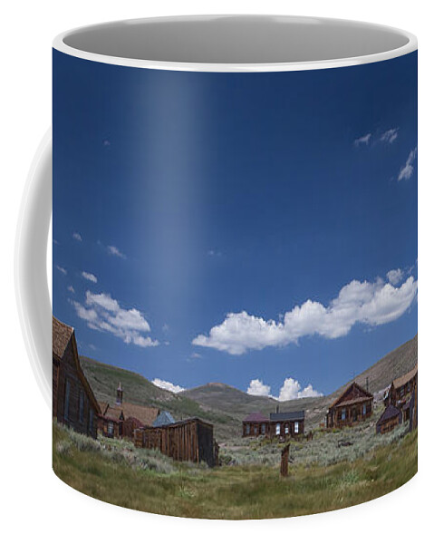 Blue Coffee Mug featuring the photograph Deserted Bodie by Jon Glaser