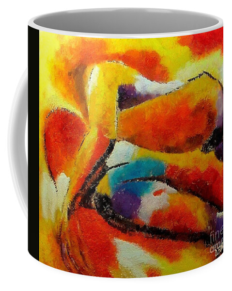 Nude Coffee Mug featuring the painting Despair by Dragica Micki Fortuna