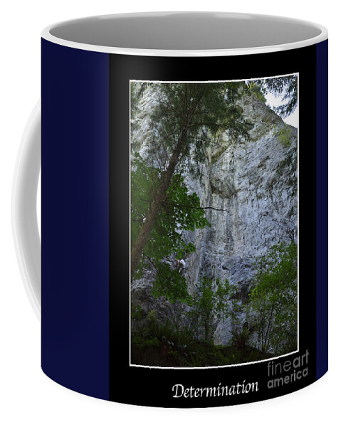 Rock Climbing Coffee Mug featuring the photograph Determination by Kirt Tisdale