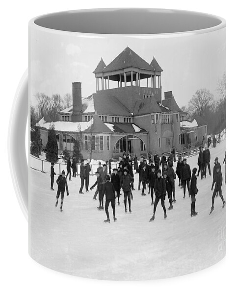 Detroit Coffee Mug featuring the photograph Detroit Michigan Skating at Belle Isle by Anonymous
