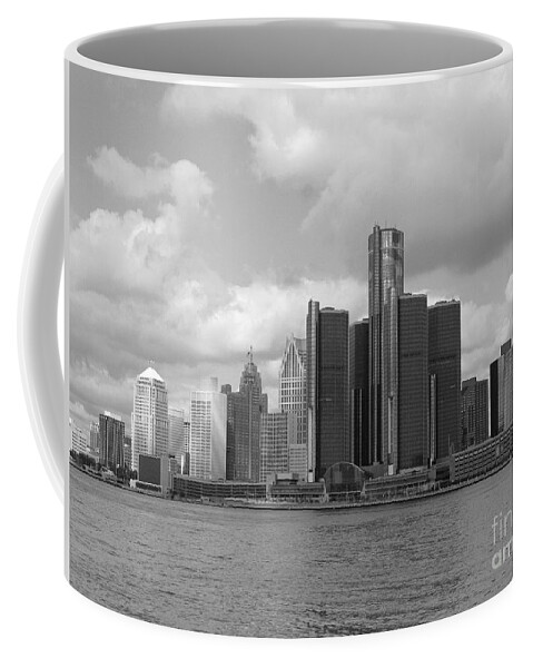 Detroit Coffee Mug featuring the photograph Detroit Skyscape by Ann Horn