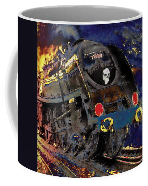 Train Coffee Mug featuring the digital art Devil's Train by Pennie McCracken