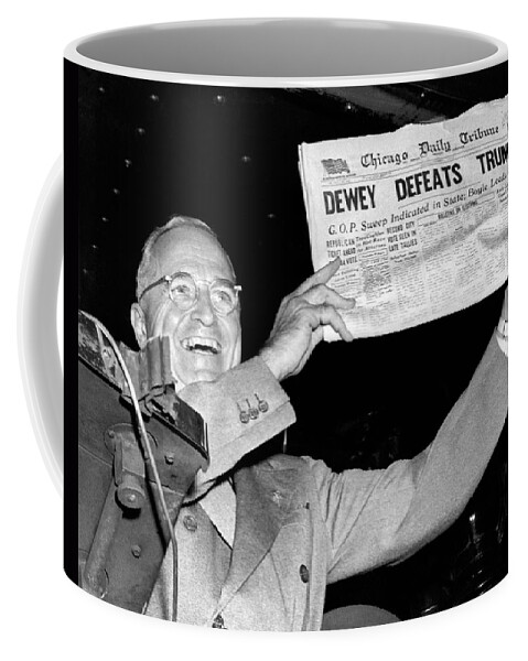 1948 Coffee Mug featuring the photograph Dewey Defeats Truman Newspaper by Underwood Archives